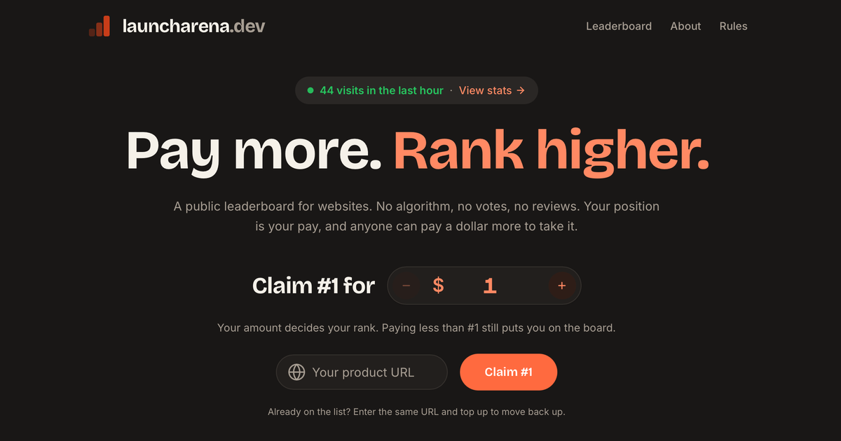 LaunchArena Open Graph preview